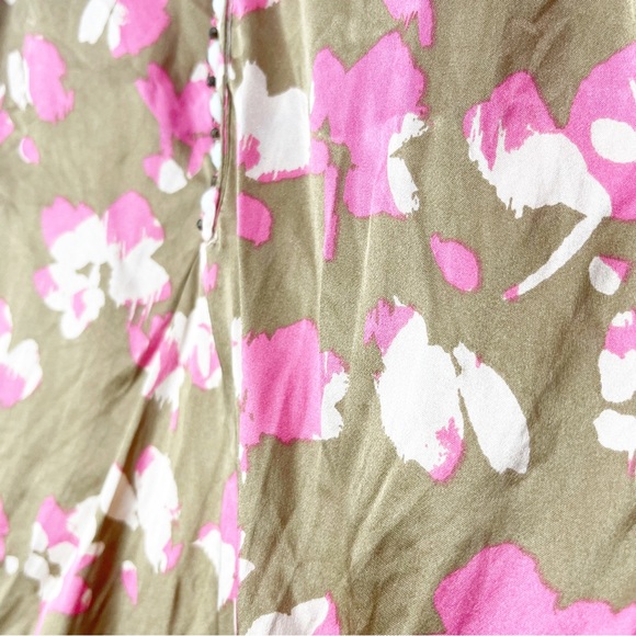 Boden Abstract Print Floral Silk Blouse Size 8 - Picture 8 of 14